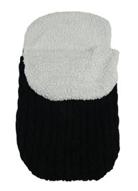 Černý pletený zateplený fusak