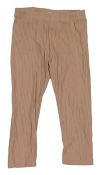 Růžové žebrované legíny H&M