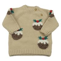 Béžový svetr s ozdobami F&F