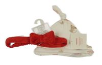 2set- Bílá bavlněná čepice s obrázky+ červená čelanka 