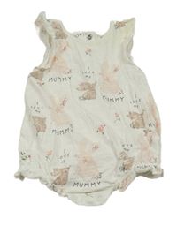 Bílé body s králíčky a s květinami Next