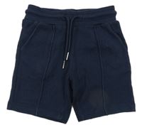 Tmavomodré žebrované kraťasy Next