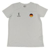 Bílé sportovní triko s logem Fifa World Cup 