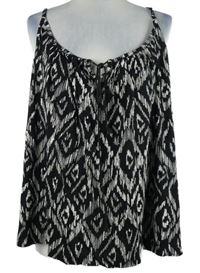 Nové - Dámský černo-béžový vzorovaný top Peacocks