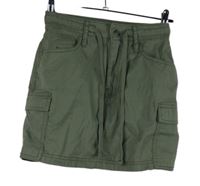 Nové - Dámská khaki plátěná minisukně Hollister 