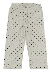 Bílé puntíkaté capri legíny Yigga