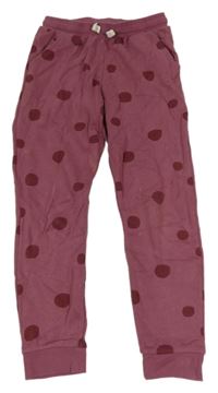 Fialové puntíkaté tepláky F&F