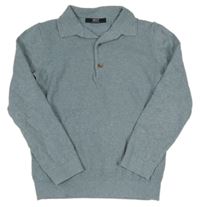 Modrošedý svetr s límečkem Next