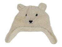 Bílá huňatá čepice s čumákem F&F