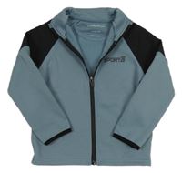 Šedomodro-černá sportovní propínací mikina s nápisem Primark