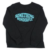 Černá mikina s nápisem