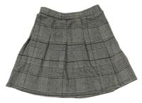 Šedo-černá vzorovano/kostkovaná sukně F&F
