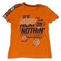 Oranžové tričko s nápisy C&A