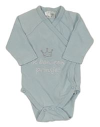 Světlemodré zavinovací body s nápisem