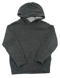 Tmavošedý svetr s kapucí zn. H&M