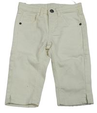 Bílé capri rifle Denim