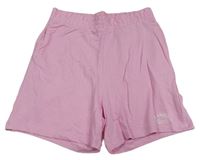 Světlerůžové bavlněné kraťasy s nápisem H&M