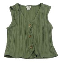 Khaki žebrovaná vesta River Island