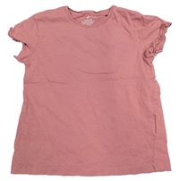 Růžové tričko s volánky H&M
