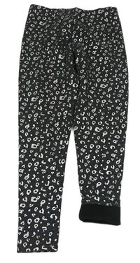 Šedo-stříbrné vzorované zateplené legíny Primark