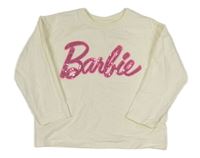Smetanová mikina s logem Barbie Zara 