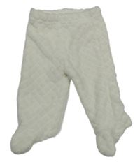 Bílé chlupaté vzorované polodupky Kiabi