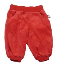 Červené sametové cuff kalhoty KapppAhl