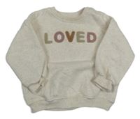 Světlerůžová melírovaná oversize mikina s nápisem F&F