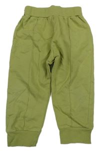 Olivové cuff tepláky 