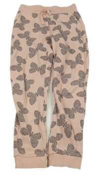 Světlerůžové tepláky s motýlky H&M