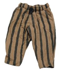 Hnědo-černé pruhované tepláky Next 