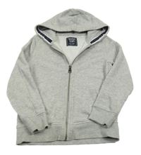 Šedá melírovaná propínací mikina s kapucí C&A