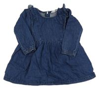 Tmavomodré riflové šaty s volánky Name it