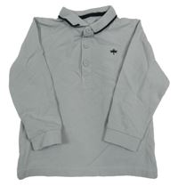 Šedé polo triko s vážkou Matalan