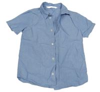 Modrá košile riflového vzhledu H&M