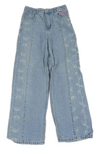 Světlemodré wide leg rifle se Stitchem Primark