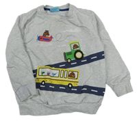 Šedá melírovaná mikina Hej, Hafí George