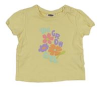 Žluté tričko s kytičkami Lily & Dan 