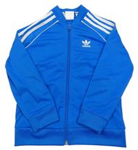 Modrá propínací sportovní mikina s logem Adidas
