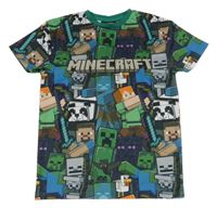 Barevné vzorované tričko Minecraft