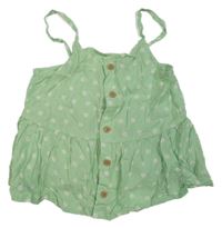 Pistáciový květovaný halenkový propínací top H&M