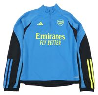 Azurovo-černá funkční fotbalová mikina Arsenal Adidas