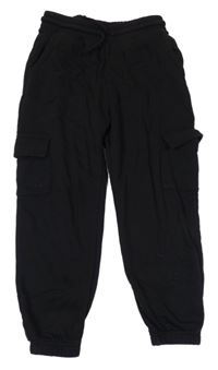 Černé cargo cuff tepláky H&M