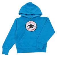 Azurová mikina s kapucí a logem Converse