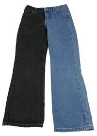 Černo-modré wide leg rifle SHEIN