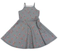 Černo-bílé vzorované šaty s kytičkami PRIMARK