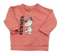 Korálová melírovaná mikina se Snoopym M&S
