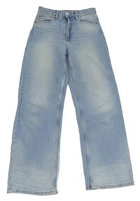 Světlemodré wide leg high waist rifle H&M