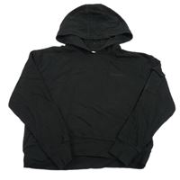 Černá crop mikina s nápisem a kapucí Pepperts!