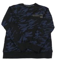 Černo-tmavomodrá army mikina INDIAN BLUE JEANS